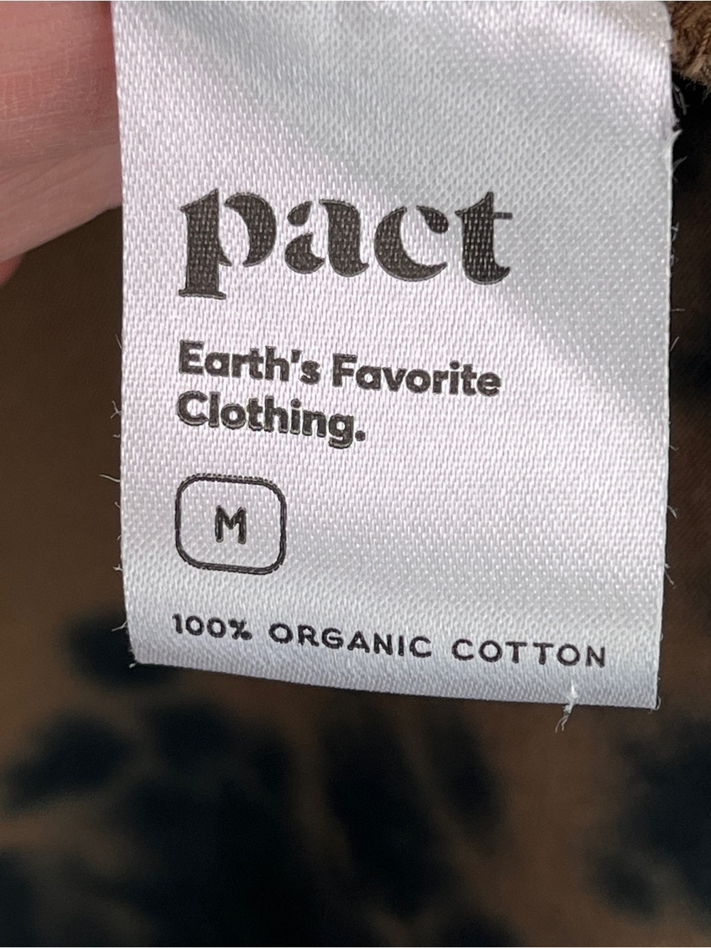 Pact 100% Organic Cotton Tie-Dye T-shirt Dress with Tie Waist Brown Black Sz M - Picture 11 of 12
